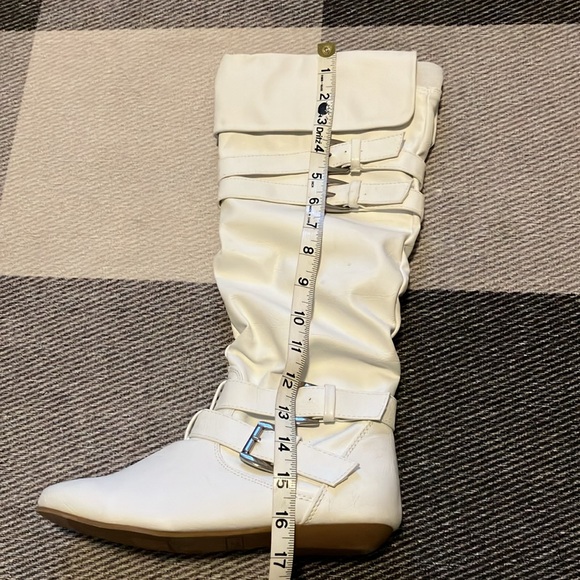White ‘forever’ brand zip up boots with buckle detail - Picture 5 of 6